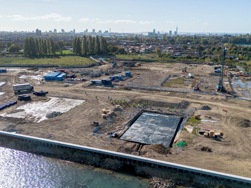 Construction work is now beginning at Victory Quay on the Tipner West site
Picture: Habibur Rahman