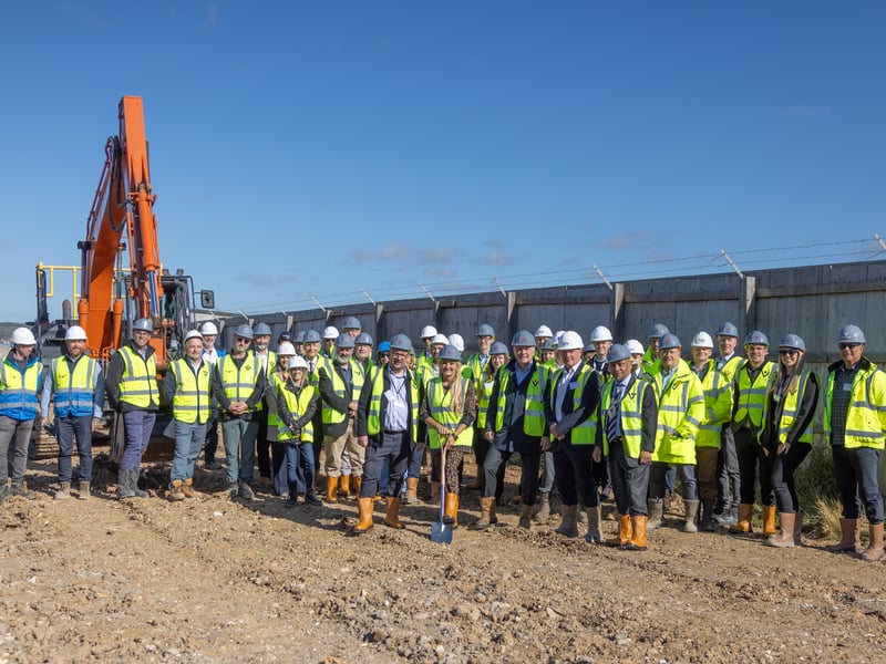 The groundbreaking ceremony brought together representatives from VIVID, Homes England, and Portsmouth City Council, alongside invited guests 