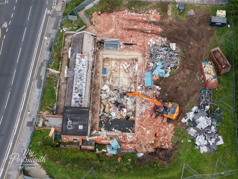 The demolition work