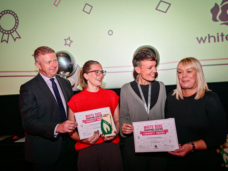 Katie & Ciara from Resurgo, awarded for their work running The Spear Programme which supports 16–24-year-olds who are not in employment, education or training (NEET). Through tailored coaching, confidence-building, and practical skills such as interview prep and CV support, the programme has helped thousands of young people take their first steps into work