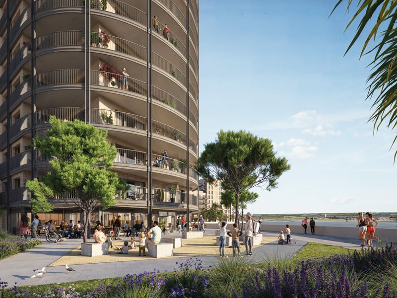 An artist's impression of the site when it is complete