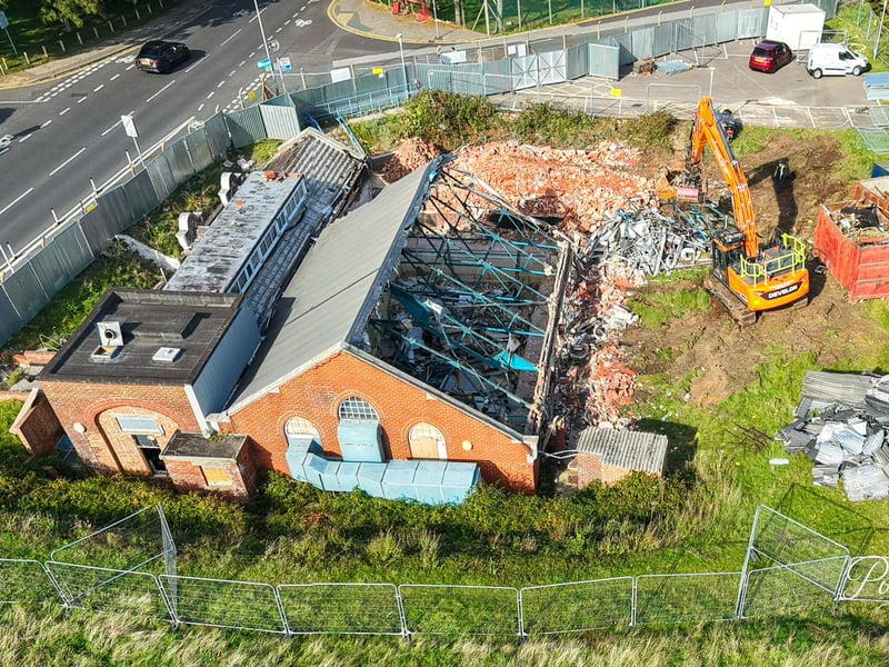 Demolition of Eastney Swimming Pool is well underway