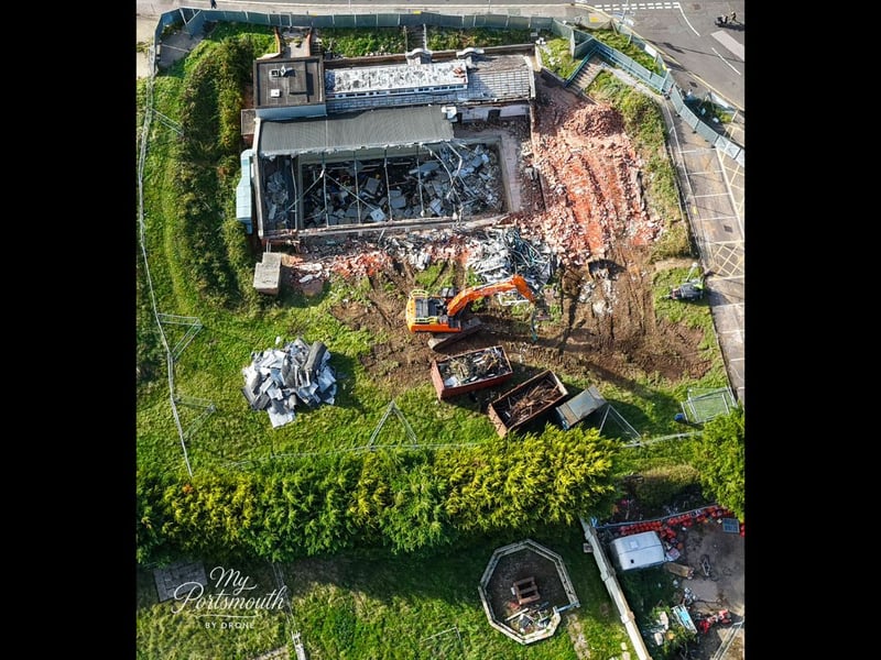 The demolition of the site is well underway