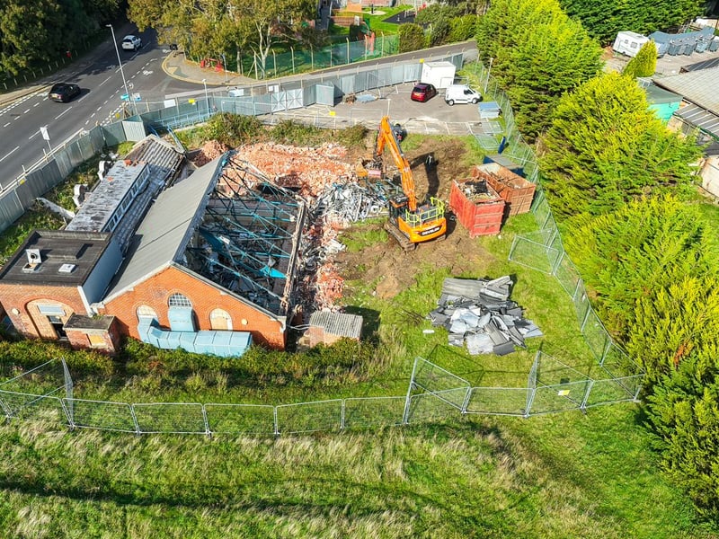 The demolition team is on site