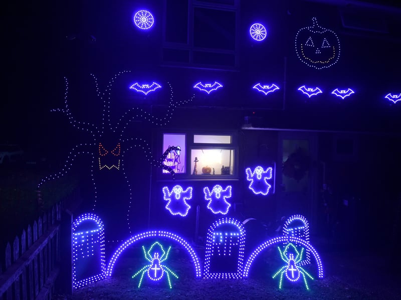 After battling his own mental health Liam McErlean (24) from Ireland Way in Waterlooville, has created a light show for Halloween whilst raising money for Men's Minds Matter charity. 


Picture: Sarah Standing (061025-1007)