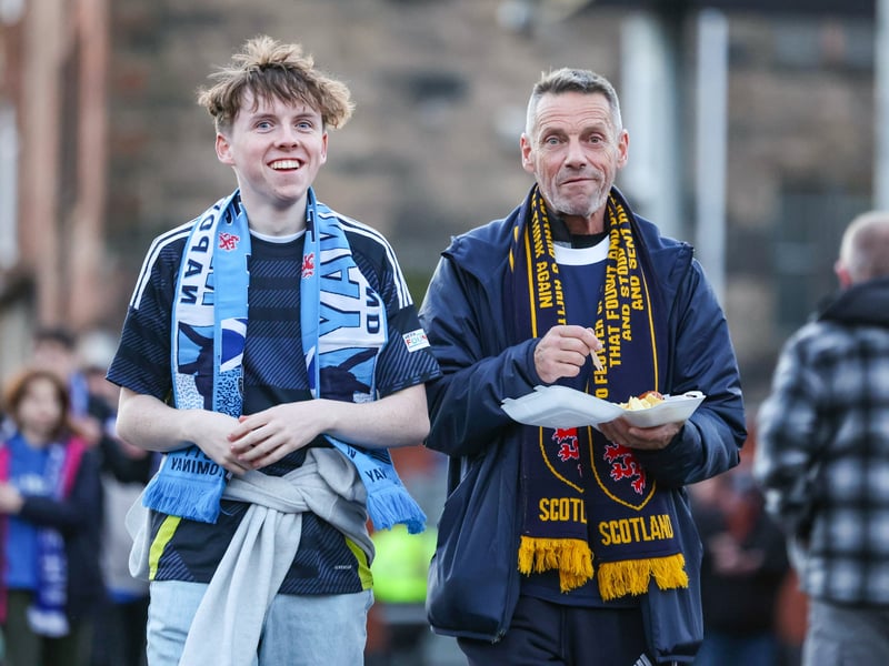 Scotland fans before the game against Greece.