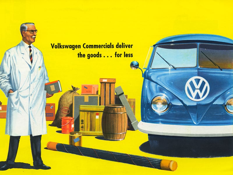A 1960 Volkswagen commercial vehicle brochure