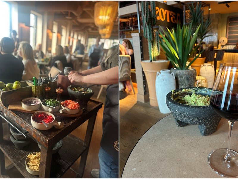The fresh guacamole - handmade at the table - was bursting with flavour and one of many highlights from our reviewer's trip to Azotea. This Latin American rooftop restaurant and bar opened at the top of the Hyatt Hotel in March and boasts sweeping views across Leeds. The service was hailed as "exceptional". ⭐ Food: 9/10. Atmosphere: 9/10. Service: 10/10. Value: 8/10. 