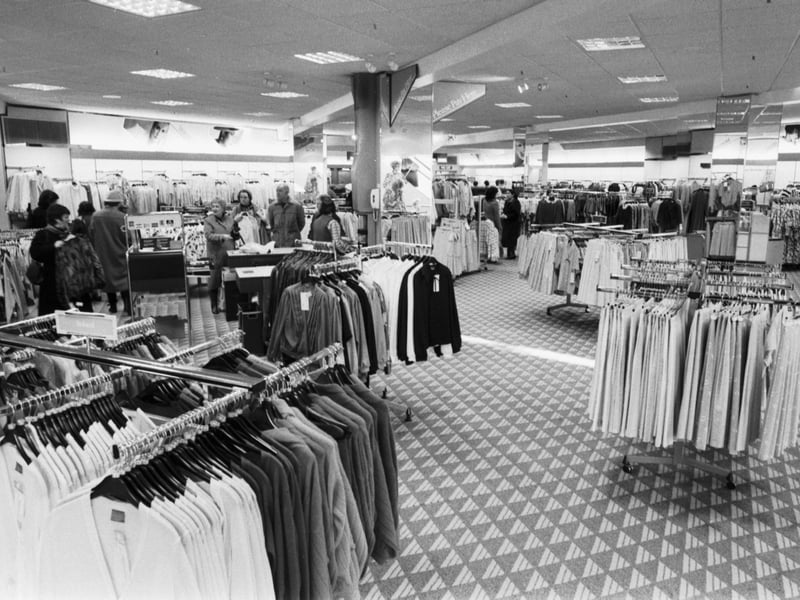 The ladies' clothing section of the C&A store on Princes Street, Edinburgh, in January 1986. The store finally ceased trading in January 2001.