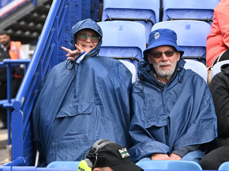 These Pompey fans were dressed appropriately for the conditions.