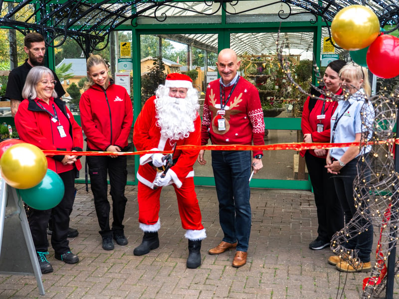 The team at Havant Garden Centre - Pictured is Josh Brooks, Joy Hall, Sophie Agar, Santa, Matthew Muscat, Willow Robinson, Carla Fall. 