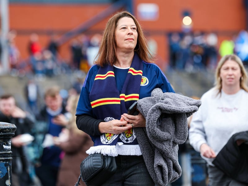 Scotland fans enter the ground ahead of kick-off.