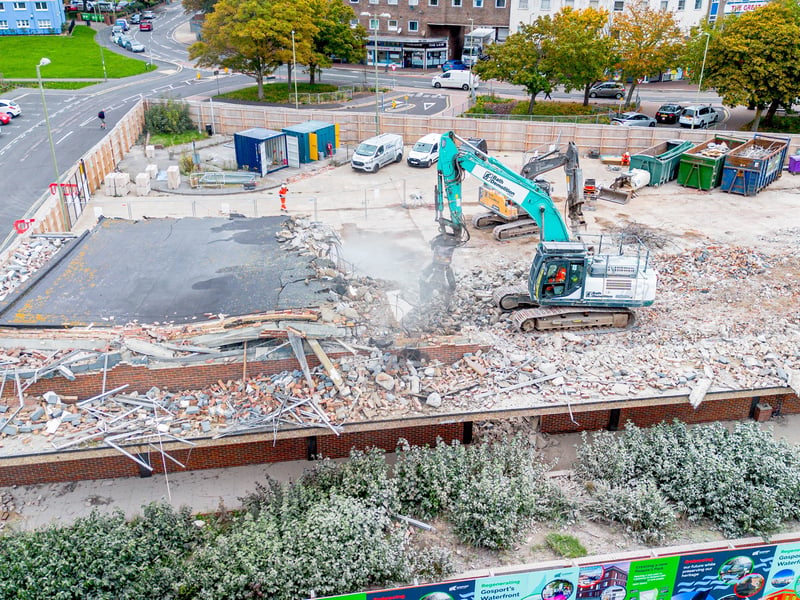 The demolition is expected to be completed by the end of October.