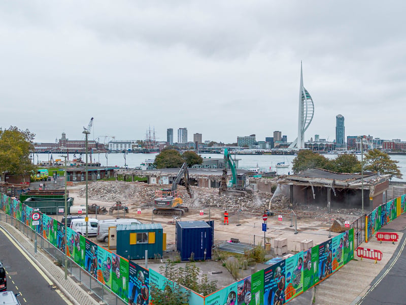 Progress is continuing at pace for the demolition of the Gosport Bus Depot.