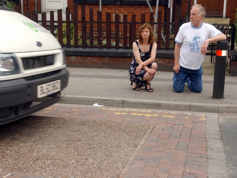 Speed humps on Tempest Road were causing problems to residents including Christine Ward and Eddie Myers.
