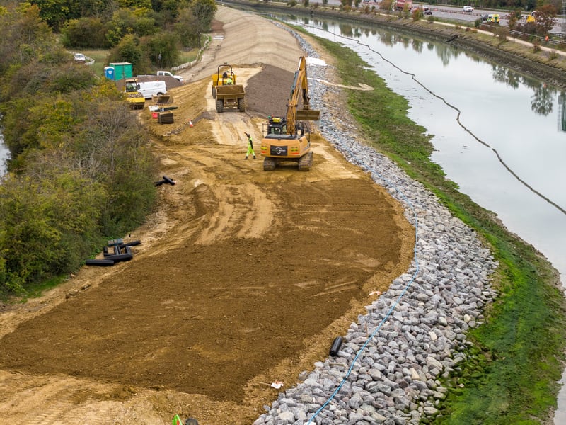Sea defences at Ports Creek. Picture: Marcin Jedrysiak