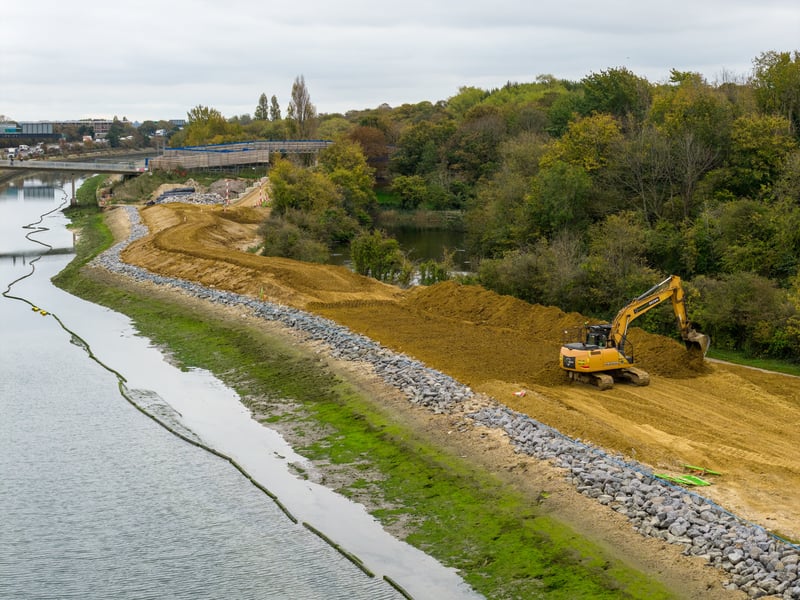 Sea defences at Ports Creek. Picture: Marcin Jedrysiak