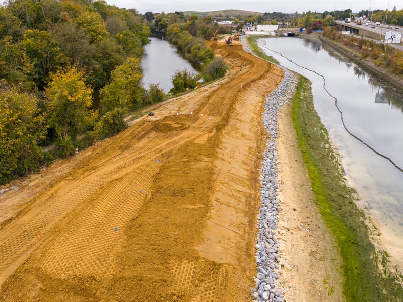 Sea defences at Ports Creek. Picture: Marcin Jedrysiak