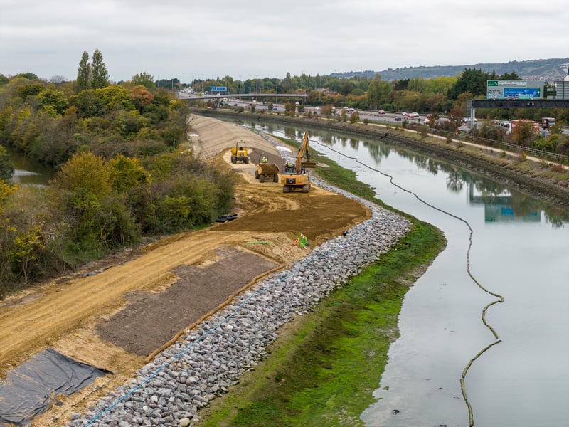Sea defences at Ports Creek. Picture: Marcin Jedrysiak