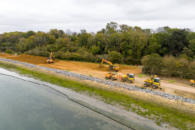 Insightful pictures show huge progress to create new sea defences at ...