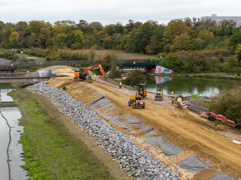 Sea defences at Ports Creek. Picture: Marcin Jedrysiak