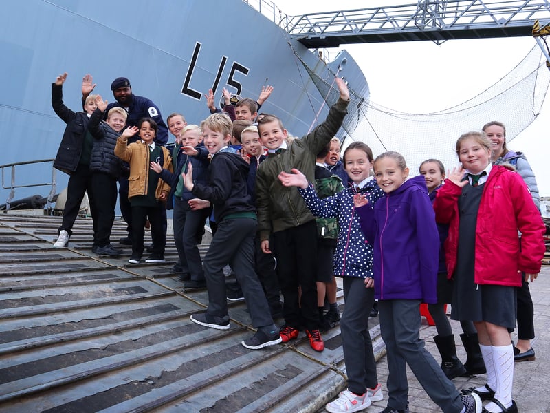 Pupils were welcomed onto HM Naval Base Devonport as part of the Naval Engineering Competition and the government led year of engineering campaign.