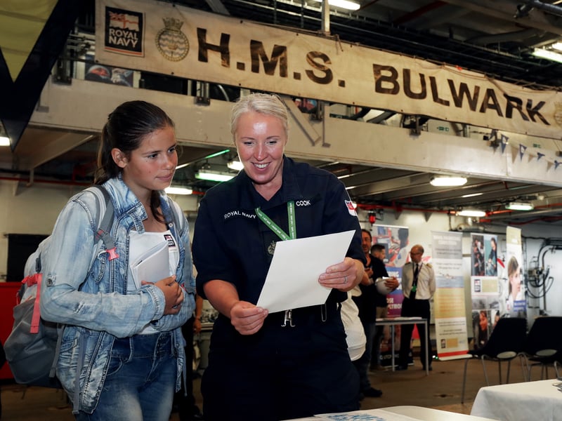 Women in Engineering Showcase on July 4, 2018, aboard HMS Bulwark.