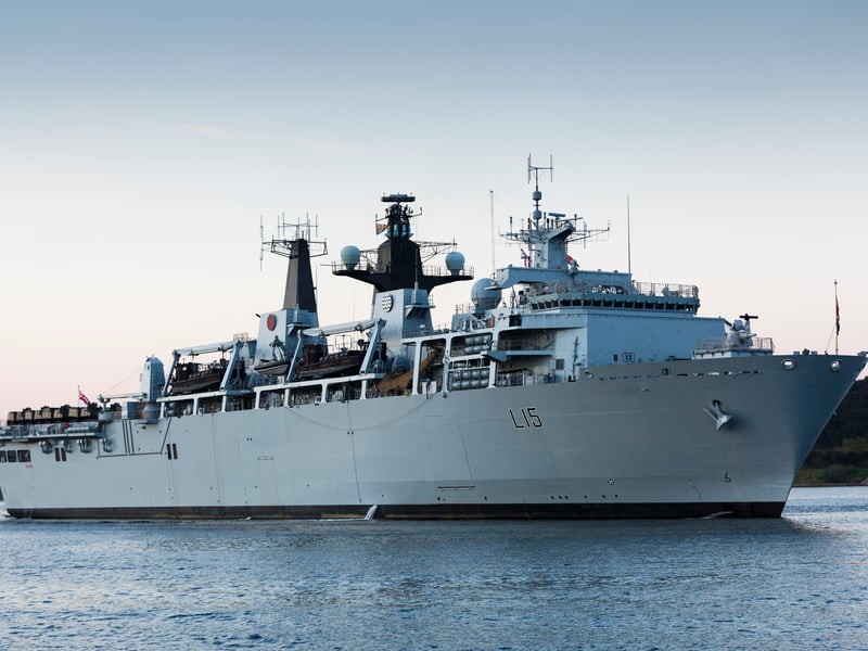HMS Bulwark is moored off the coast of Gallipoli to take part in commemorations of the Centenary of the Galipoli Campaign and Anzac Day on April 24, 2015 in Seddulbahir, Turkey. Turkish and Allied powers representatives, as well as family members of those who served, are commemorating the 100th anniversary of the Gallipoli campaign with ceremonies at memorials across the Gallipoli Peninsula.