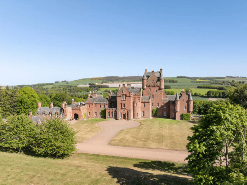 Ayton Castle, in Berwickshire, was designed by James Gillespie Graham, Scotland’s leading Gothic revival architect of the early 19th century. The home is primarily over two storeys with a five-storey Great Tower. Since the last sale in 2014, the current owners have undertaken significant improvements. It has an astounding 17 bedrooms and nine bathrooms. The castle is on the market with Knight Frank for offers over £3.25 million.
