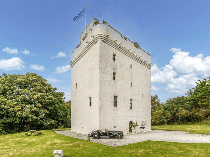 The Law Castle, in West Kilbride, North Ayrshire, is a fully restored medieval tower house that was commissioned in 1467 as a wedding gift for Princess Mary Stuart, daughter of King James II of Scotland who was a direct descendant of Robert The Bruce. The castle was built to mark her marriage to Thomas Boyd, Earl of Arran. However, Boyd was accused of treason and exiled, and the marriage was annulled. The castle then became a law court complete with pit prison, hence the name Law Castle. It is on the market with Savills for offers over £1 million.