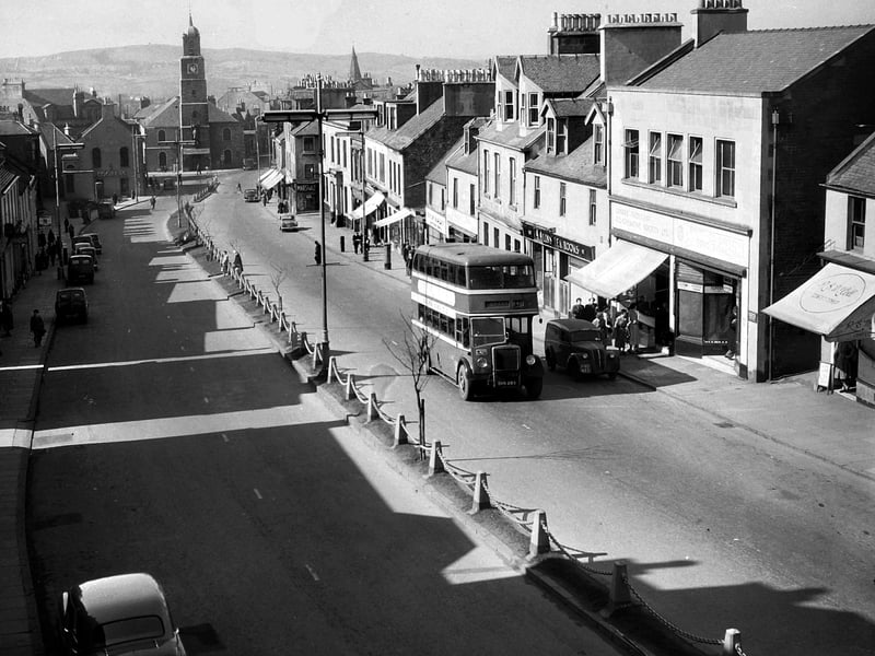 A view of Main Street, Lanark, in April 1957.