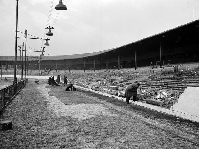 A barrier that collapsed during a Clyde v Celtic match at Shawfield Stadium in 1957 - killing one person and injuring another 50.
