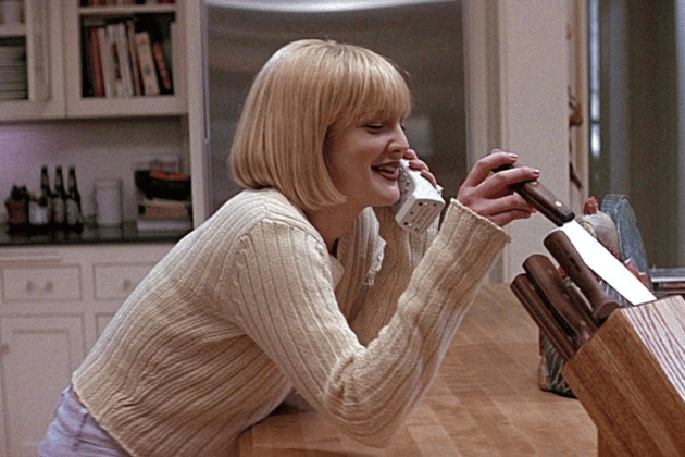 The ground-breaking meta-horror slasher film that revitalised the genre. It follows high school student Sidney Prescott and her friends, who are targeted by a mysterious killer known as Ghostface. The film cleverly uses horror movie tropes and clichés to torment its victims, offering a fresh, self-aware, and suspenseful commentary on slasher films that changed the genre forever.