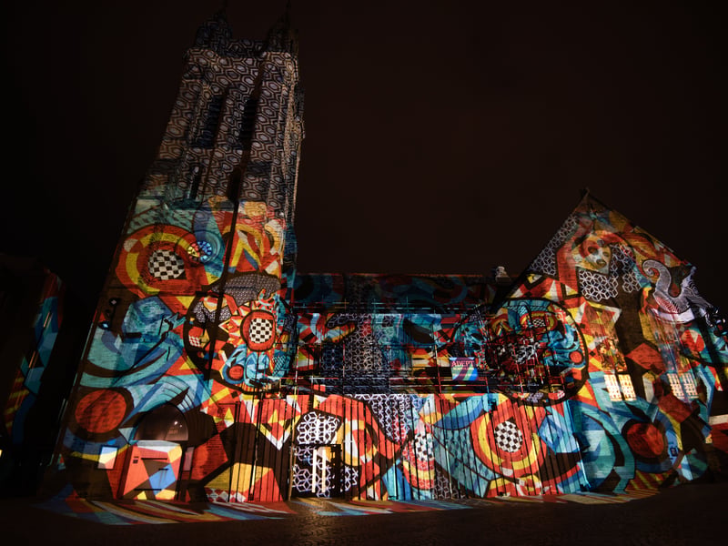 St John’s Church will host Synaptic Lights by Lightspray Visual, a vivid, immersive installation using colour and motion to explore connections between nature and the mind.