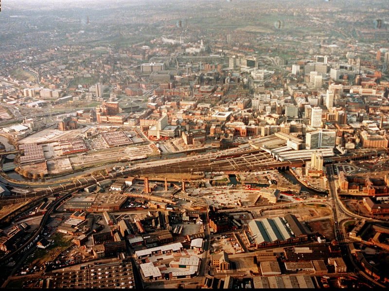 An aerial view of Holbeck in January 1995.
