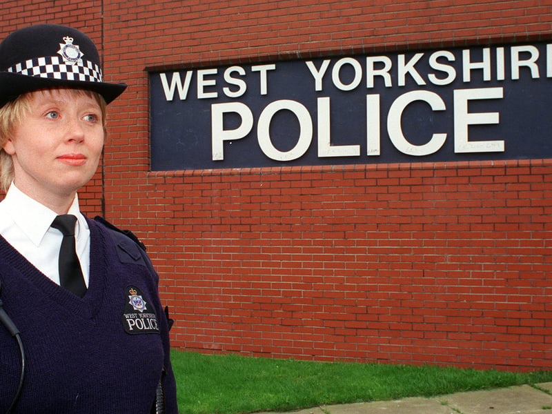 Police sergeant Mariane Huison on duty in February 1998.