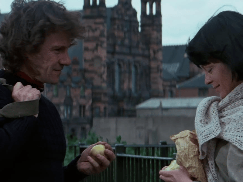 A chilling Franco-German sci-fi drama set in a dystopian near-future Glasgow. Romy Schneider stars as a woman with a terminal illness who becomes the subject of a reality TV show, unknowingly filmed by a cameraman (Harvey Keitel) with an embedded camera. It’s a stark, unsettling, and prescient look at media exploitation, using Glasgow's industrial landscape as a cold, modern backdrop.