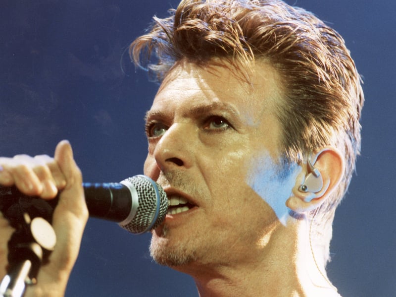 David Bowie in concert at Sheffield Arena in 1997