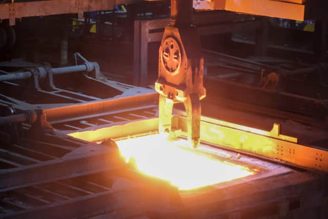 Hot metal at Speciality Steel UK in Stocksbridge.