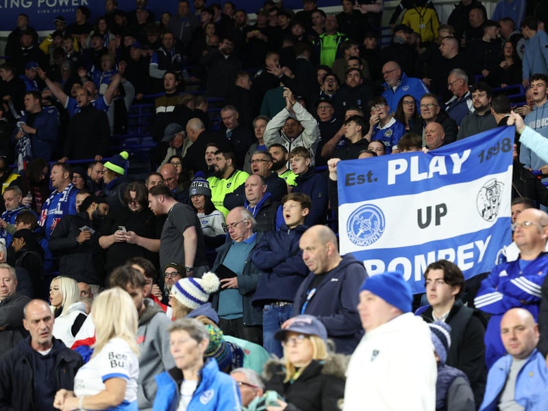 Another packed out away end as Pompey hit the road
