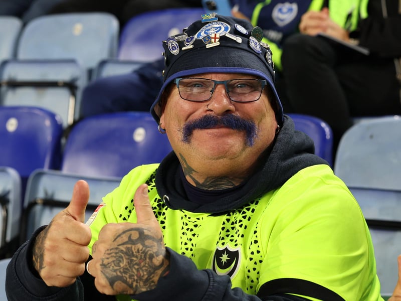 The view this fan had from his seat got the thumbs up