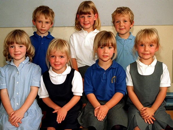First year pupils at Norton Free C of E Primary School, Sheffield, in October 1997