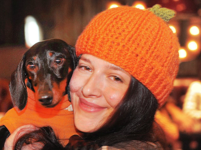 Jemma Turner of Leeds with Noodle.