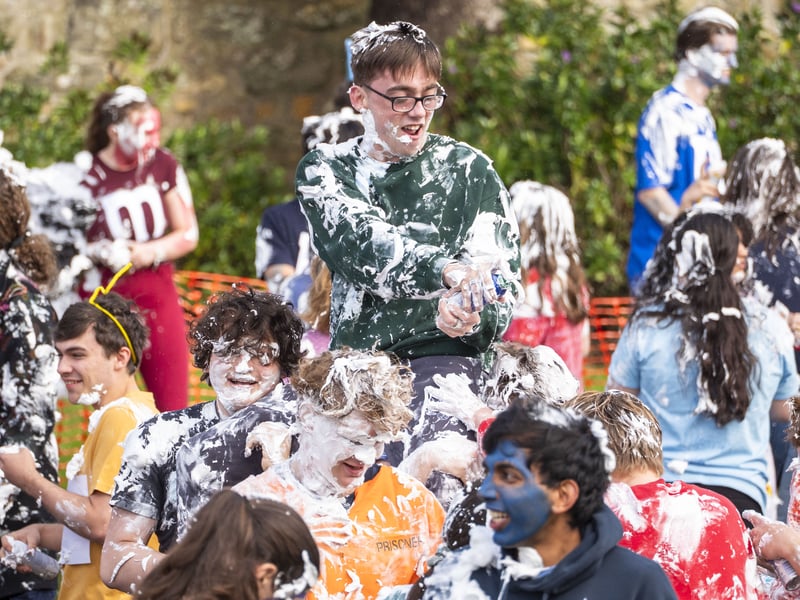 Students have to stay stocked up on shaving foam