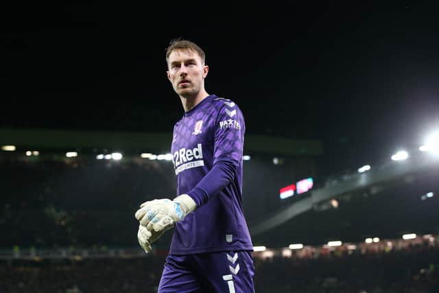Joe Lumley helped Middlesbrough beat Manchester United in the FA Cup in February 2022.