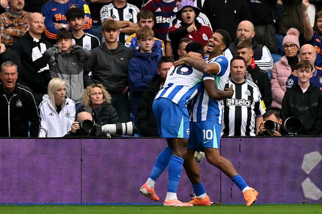 Brighton celebrate victory against Newcastle United... but where will they finish this season?