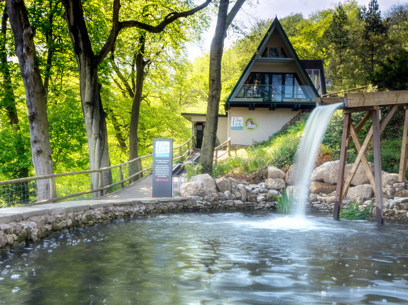Matlock Bath offers serenity and seaside vibes - all with the promise of a bustling high street within around 10 minutes drive. Pictured is the water feature at the Heights of Abraham.