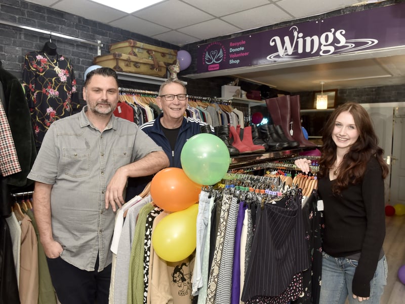 Alan Knight was on hand to cut the ribbon and officially open Wings Community Support Shop on Monday, October 20.