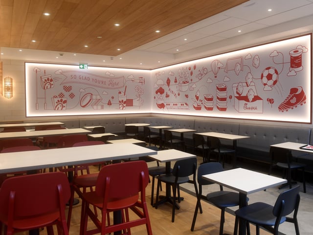 Chick-fil-A opened its first restaurant in the UK in early 2025 with the goal of launching five locations across the UK within the next two years.

