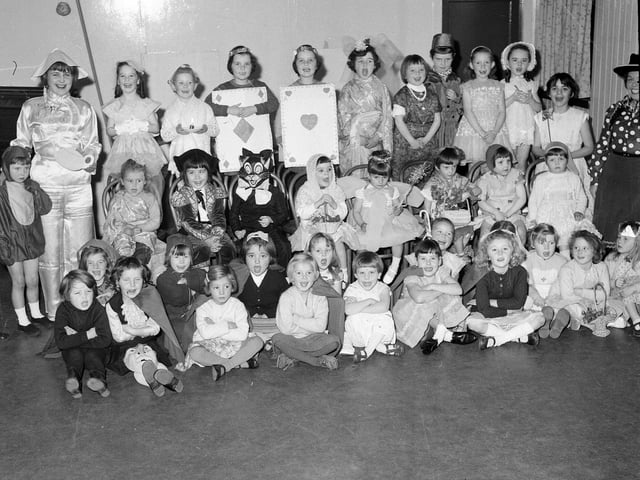 A Halloween Party in Edinburgh's Old Kirk Hall, in Pennywell Road, in 1964.